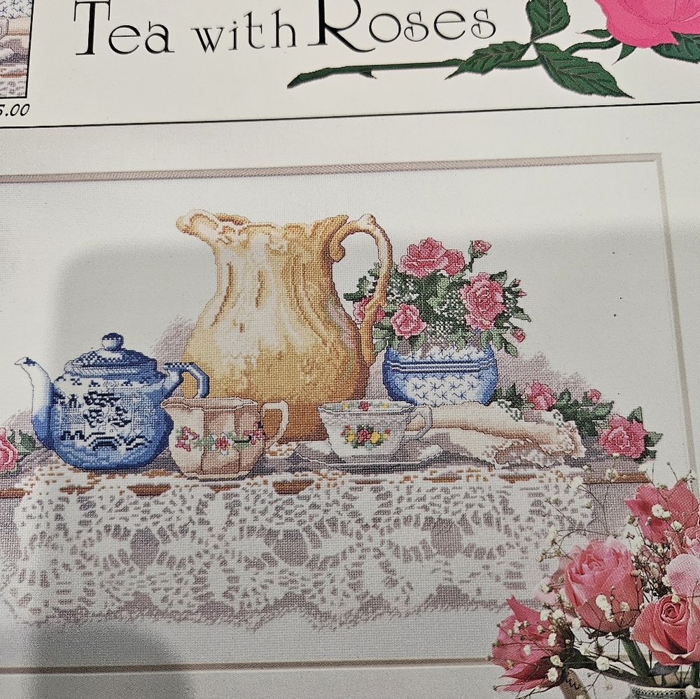 The Design Connection Tea With Roses Counted Cross Stitch Charted Design Leaflet - Picture 16 of 16